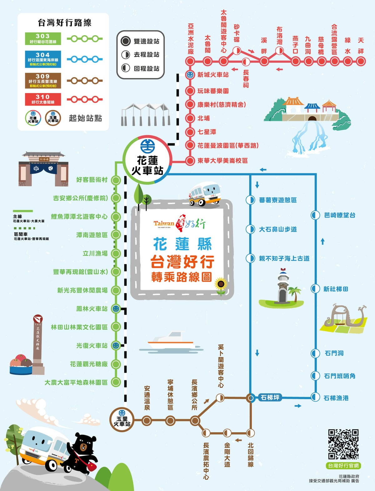 太魯閣、洄瀾東海岸乘車路線圖.jpg 太魯閣、洄瀾東海岸乘車路線圖.jpg